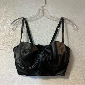 Victoria’s Secret very sexy faux leather crop top
